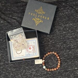 Super 7 Larimar Beaded Bracelet with Silver Accents with one light blue bead